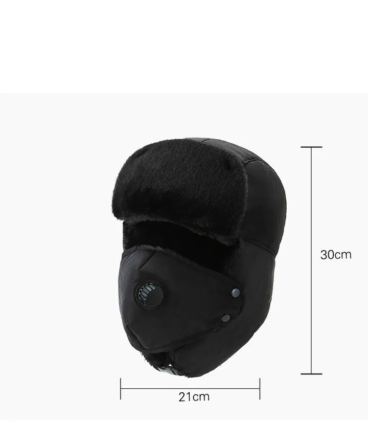 Winter Warm Full Face Hats Caps with Face Covering and Filter