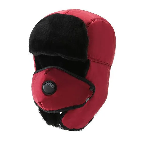 Winter Warm Full Face Hats Caps with Face Covering and Filter