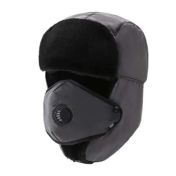 Winter Warm Full Face Hats Caps with Face Covering and Filter