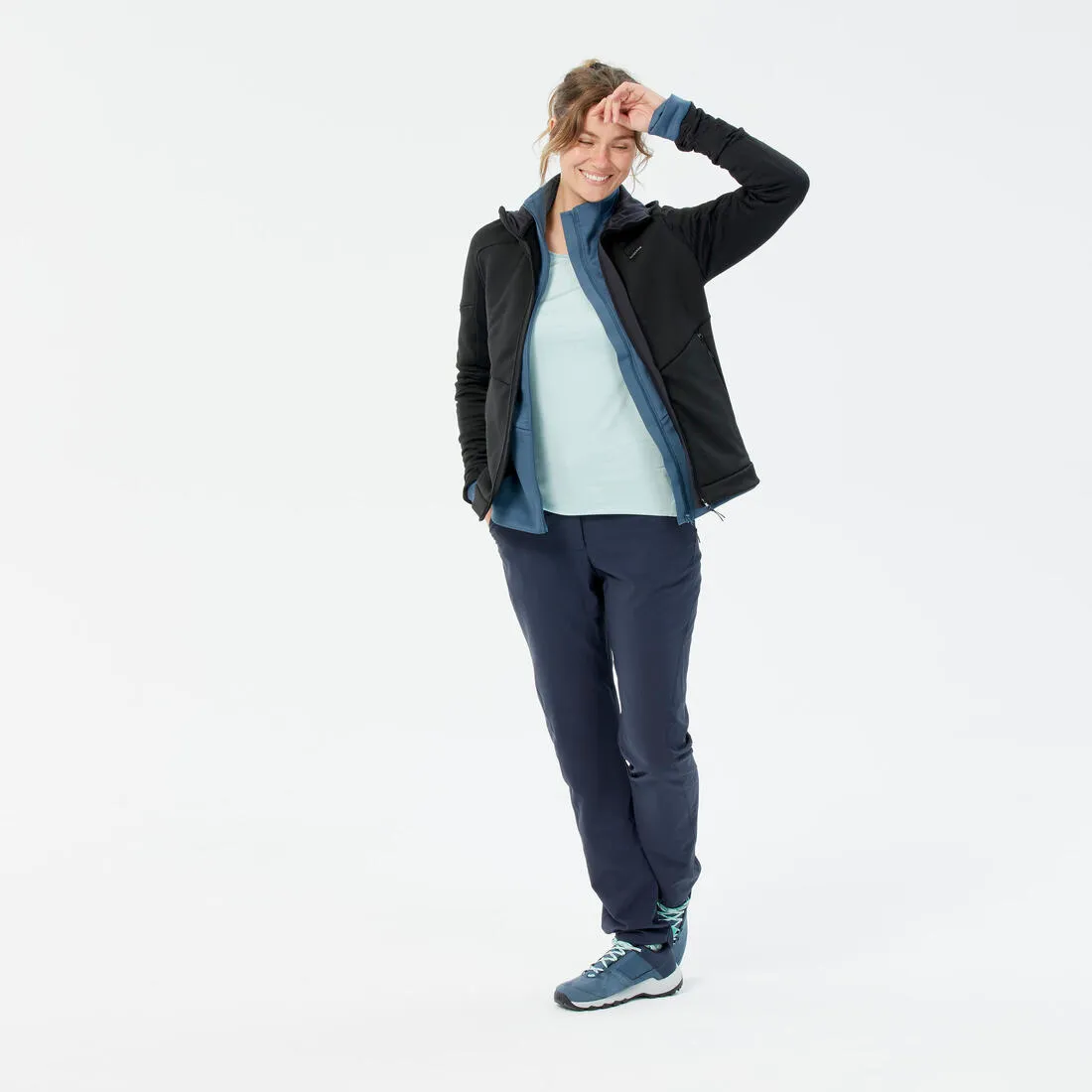 Women’s Hiking Fleece Jacket - mh500 Hood