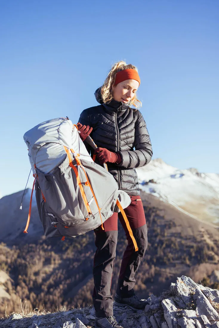 Women’s mountain trekking hooded down jacket - MT500 -10°C
