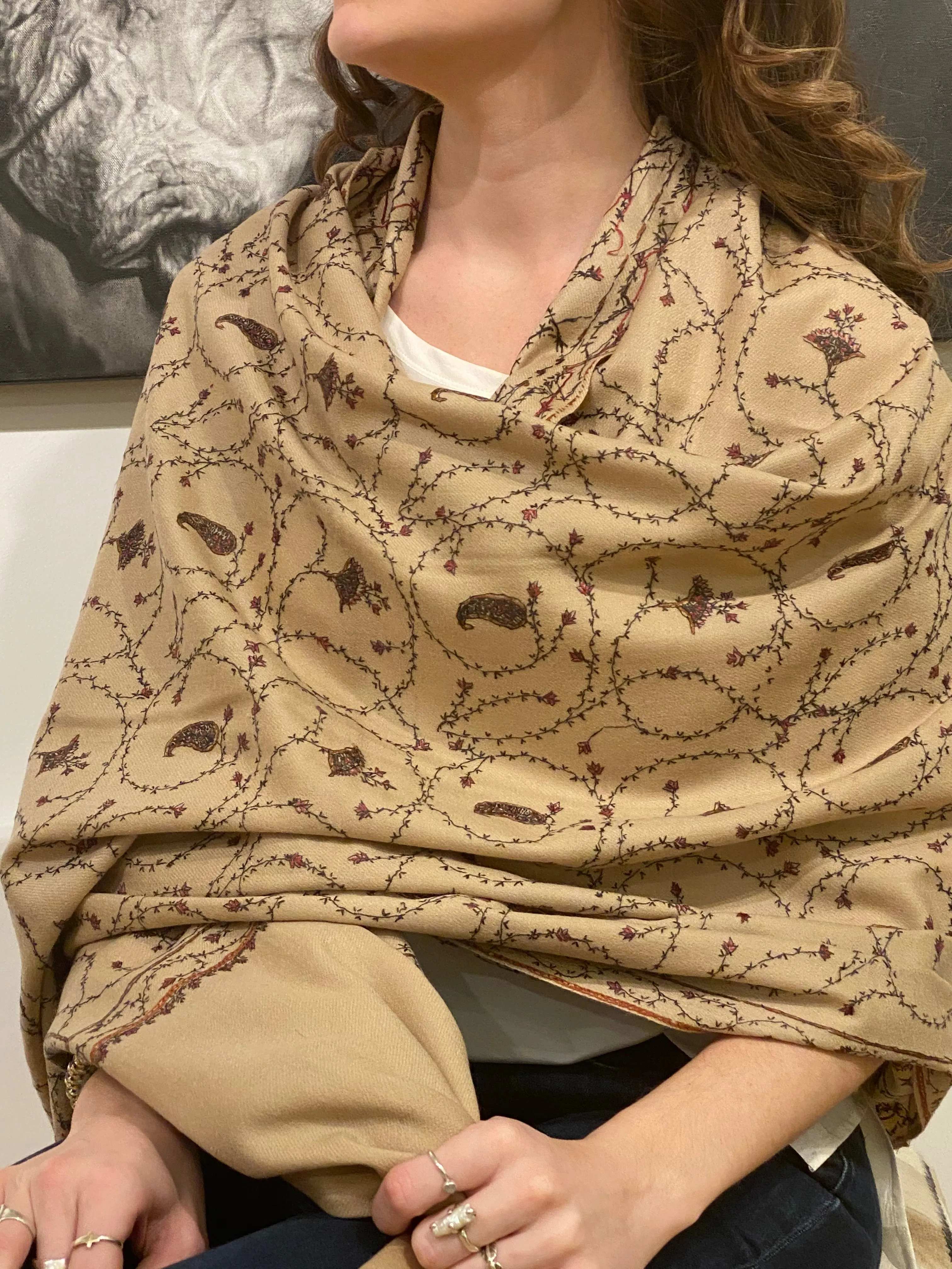 WOVEN CASHMERE SHAWL