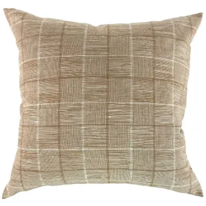 Woven Cotton Khara Mel Plaid Pillow