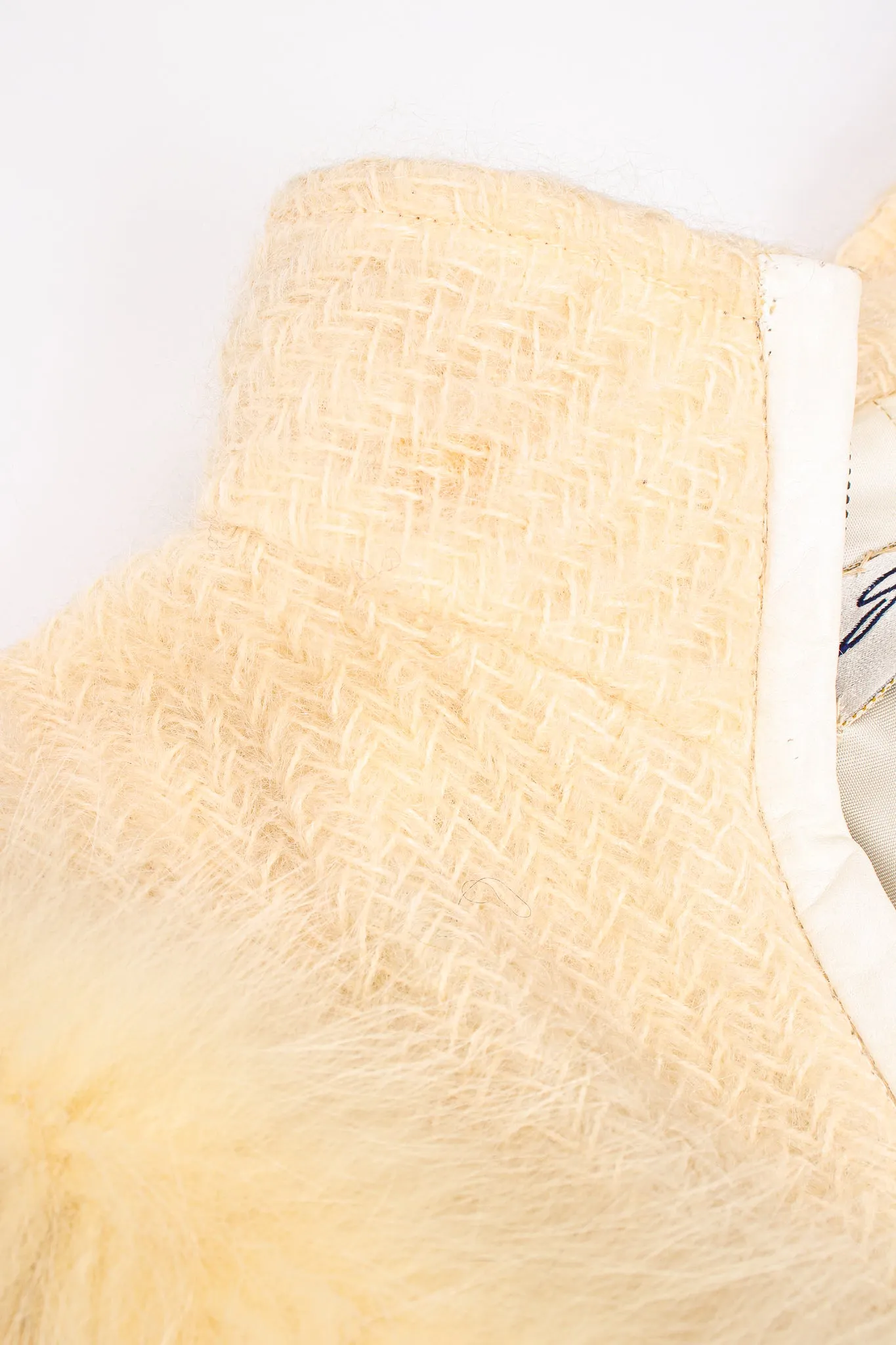 Woven Fur Chevron Bomber