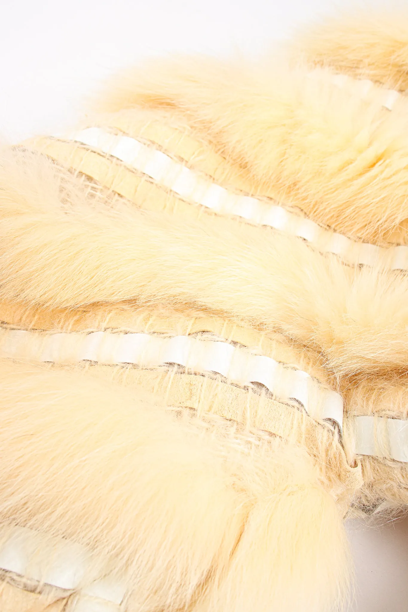 Woven Fur Chevron Bomber