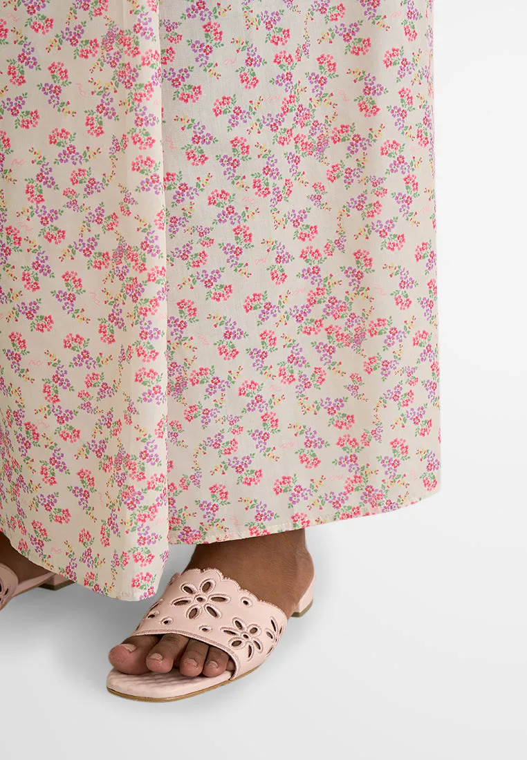 Yasmin Eyelet Design Flats Sandals