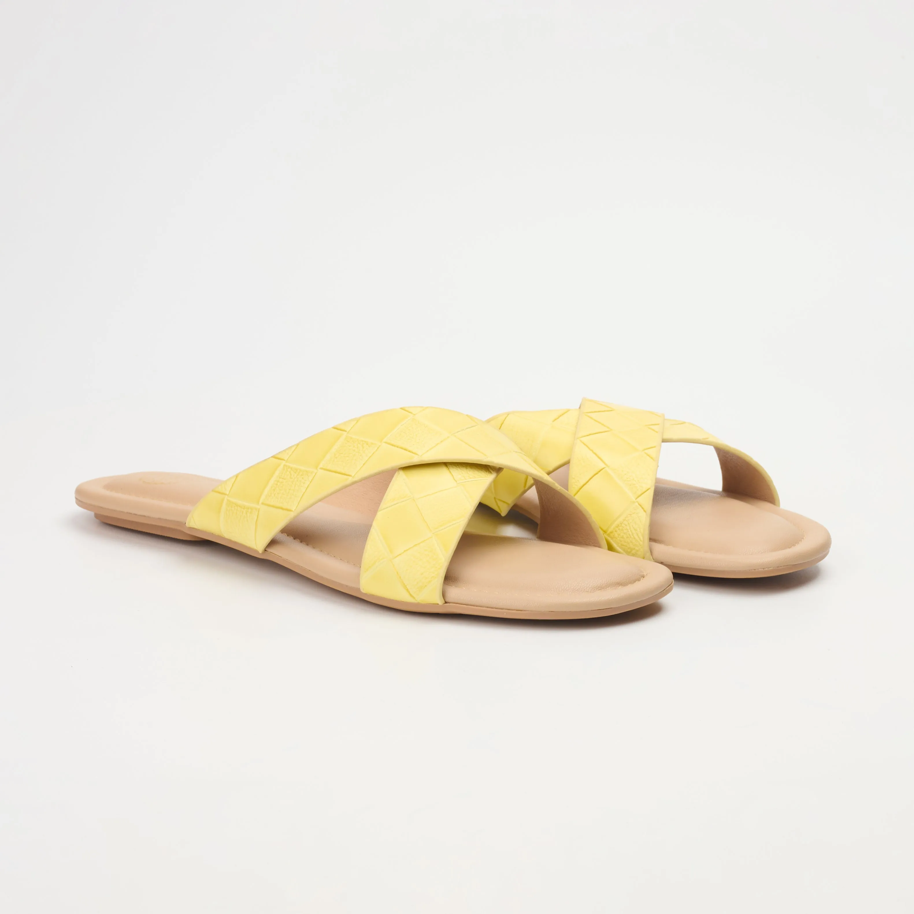 Yellow printed flats