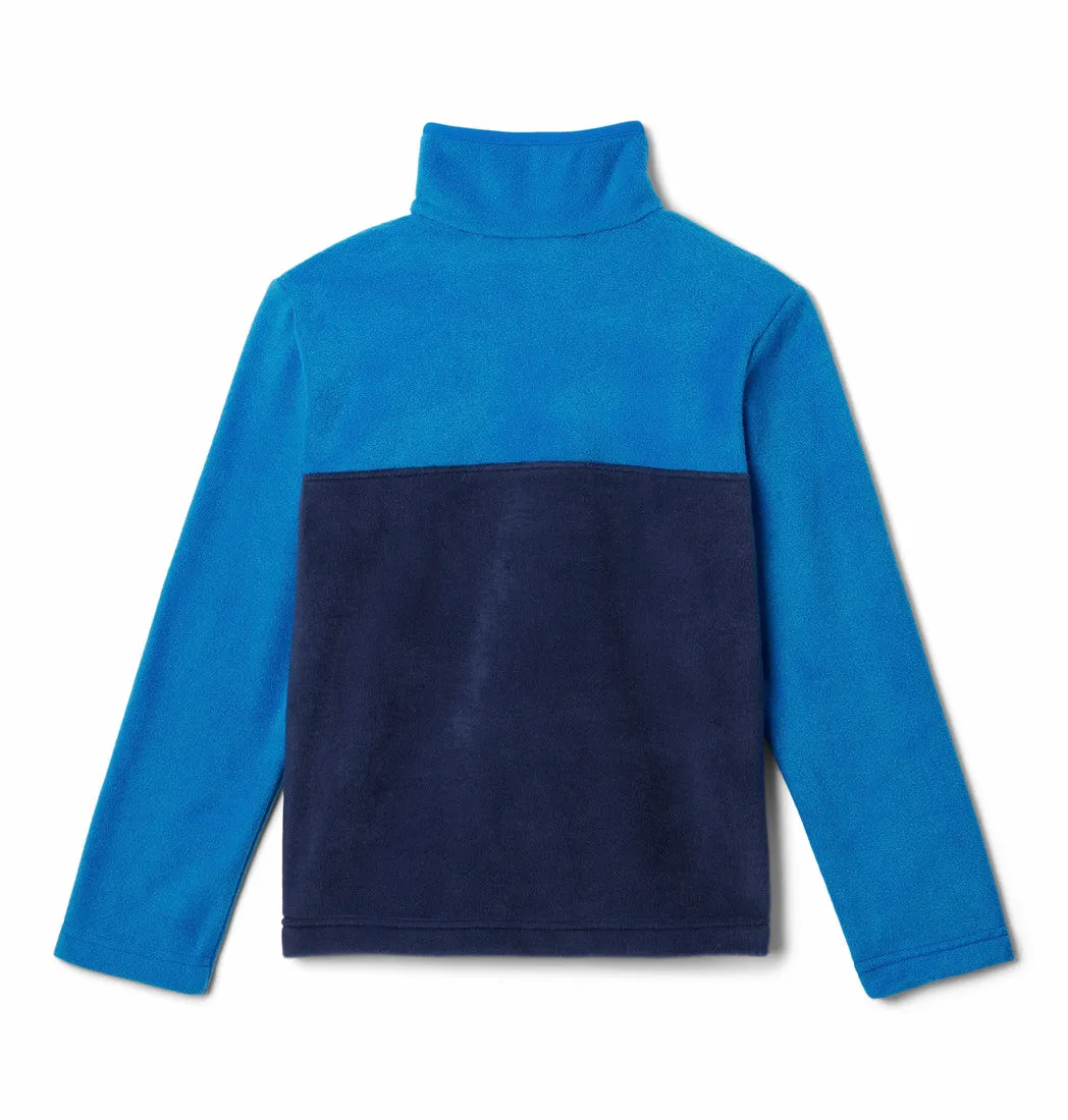 YOUTH UNISEX STEENS MTN II 1/4 SNAP FLEECE PULL-OVER - COLLEGIATE NAVY, BRIGHT INDIGO (AGES 10 - 20)